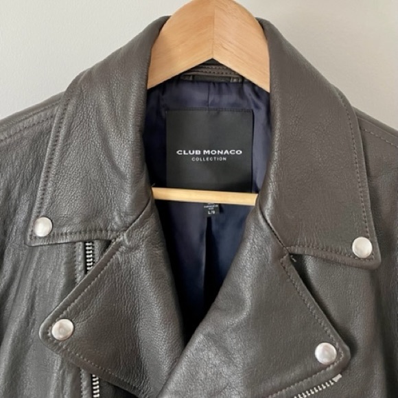 Men’s Club Monaco Leather Jacket - Picture 2 of 8